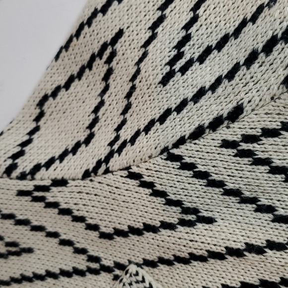 Geometric Print Sweater Open-Front  Cardigan  L - Picture 12 of 12